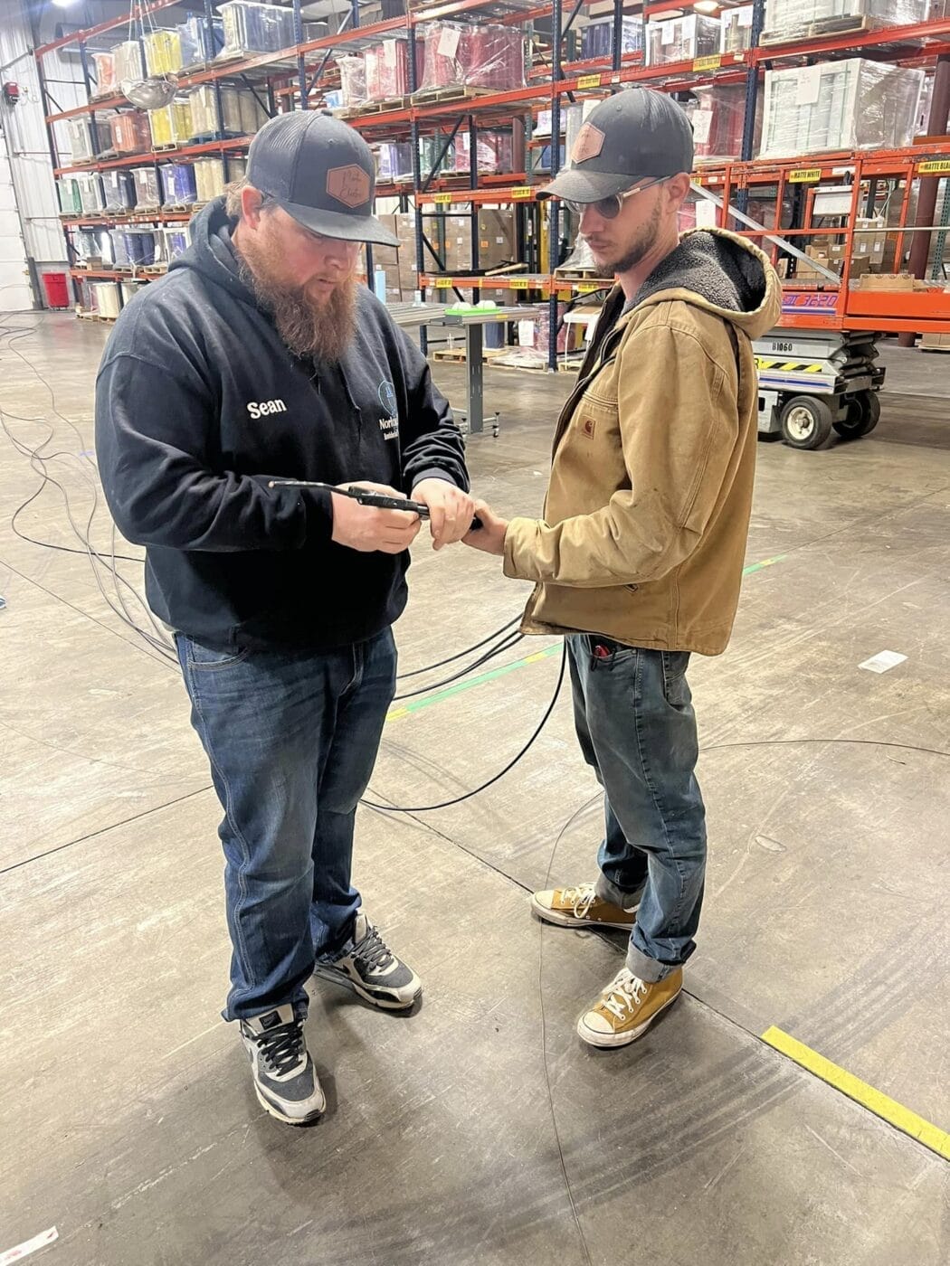 Sean Norton and crew working on an electrical job