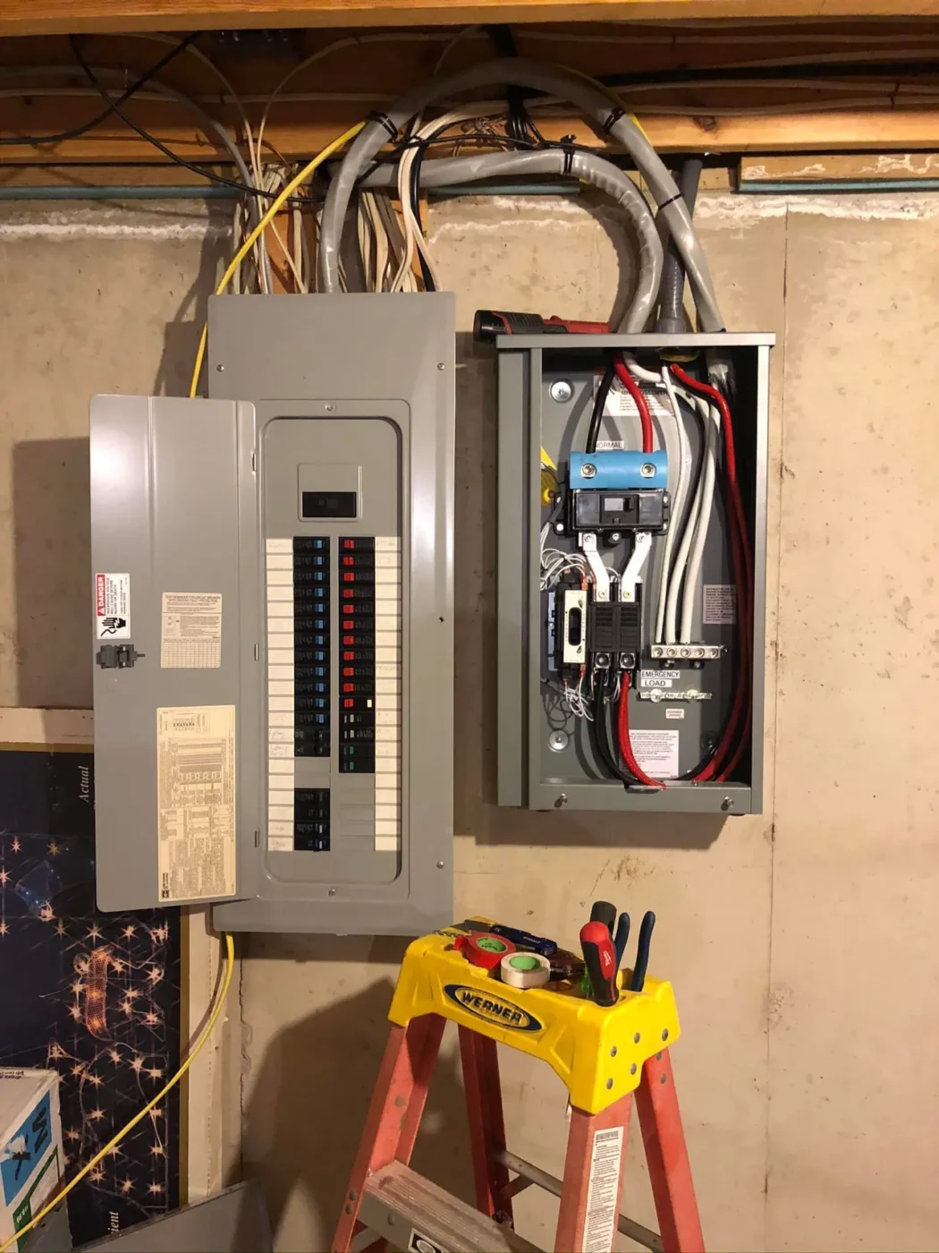 Electrical panel and service upgrade work by Norton Electric