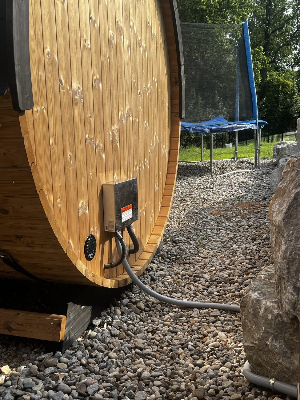 RV power and barrel sauna electrical hookup by Norton Electric